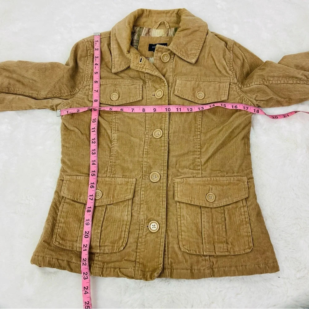 Sonoma vintage Y2K Tan corduroy cotton lightweight Jacket size small - Picture 10 of 11